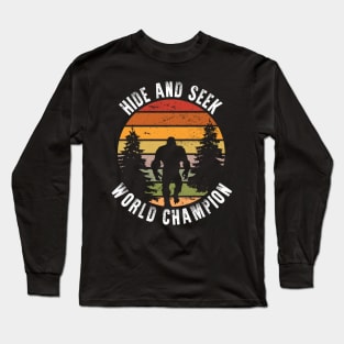 Retro Bigfoot Hide & Seek World Champion Long Sleeve T-Shirt